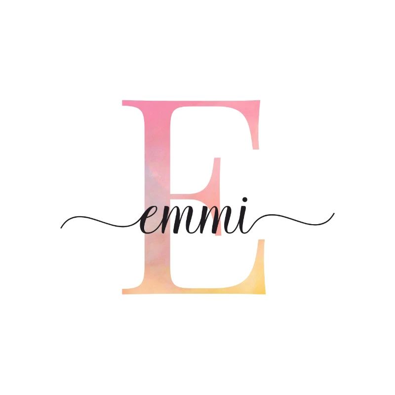 E| Monogramm | Name | Emmi |Watercolor