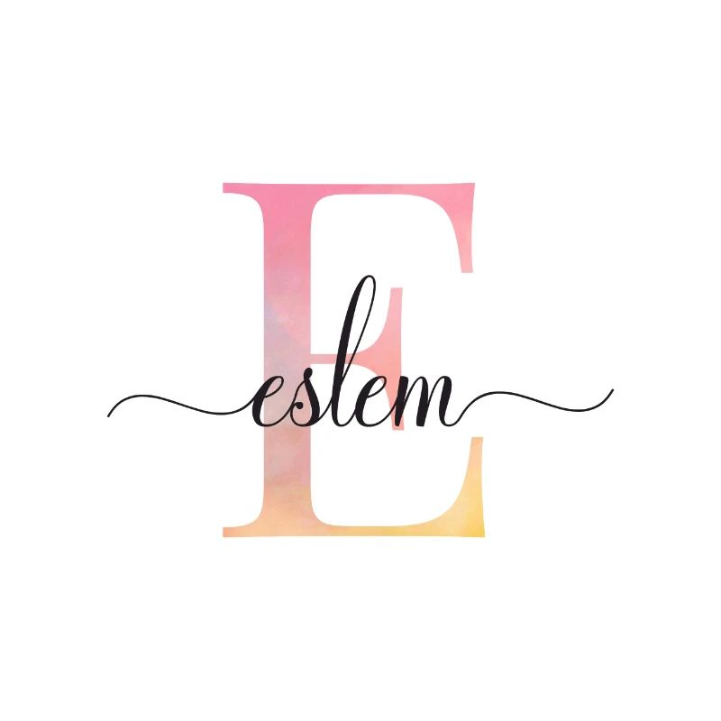 E| Monogramme | Nom | EslemAquarelle
