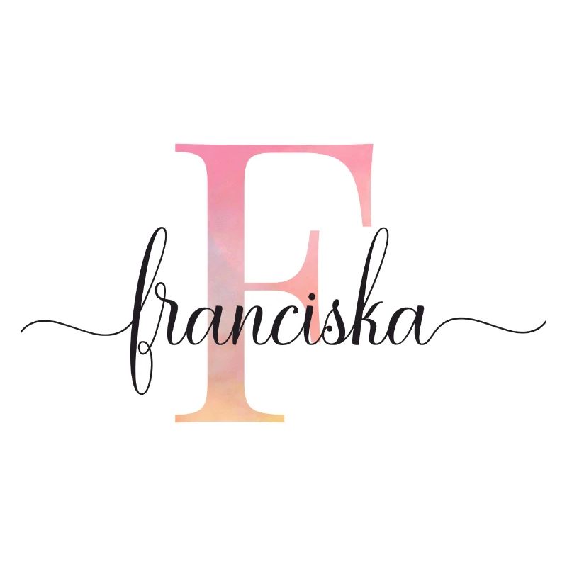 F| Monogram | Name | Franciska |Watercolor