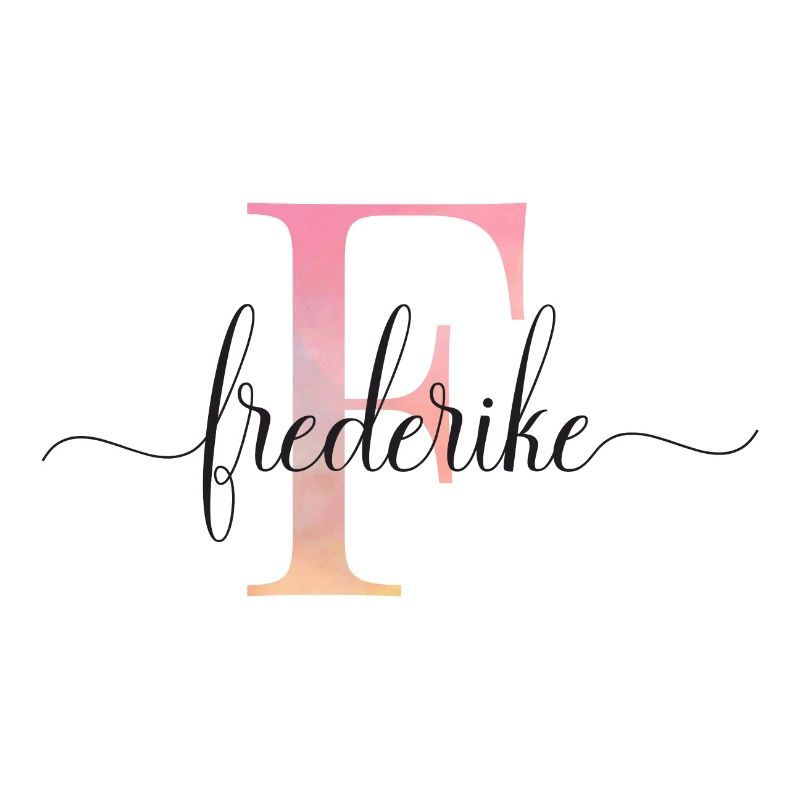 F| Monogramme | Nom | Fréderike |Aquarelle