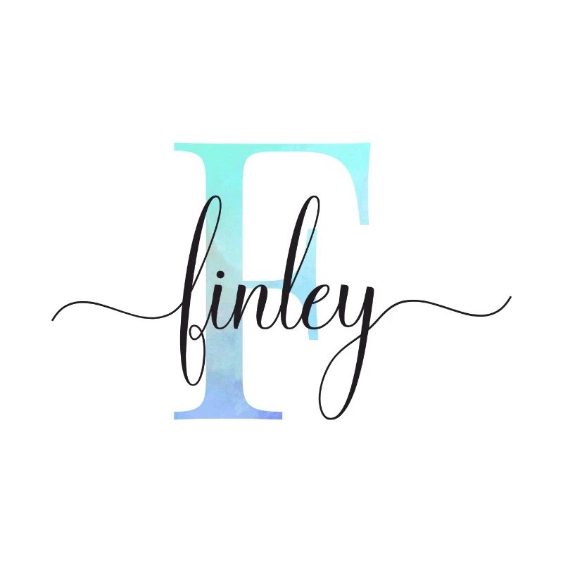 E| Monogramme | Nom | Finley | Aquarelle