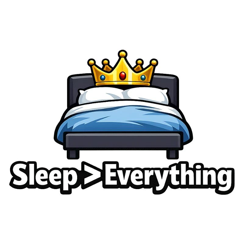 Funny Sleep Lover Crown Bed Design