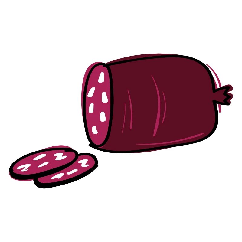 beautiful drawn sausage