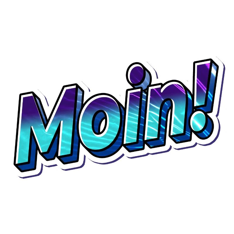 Moin! Sticker Blau