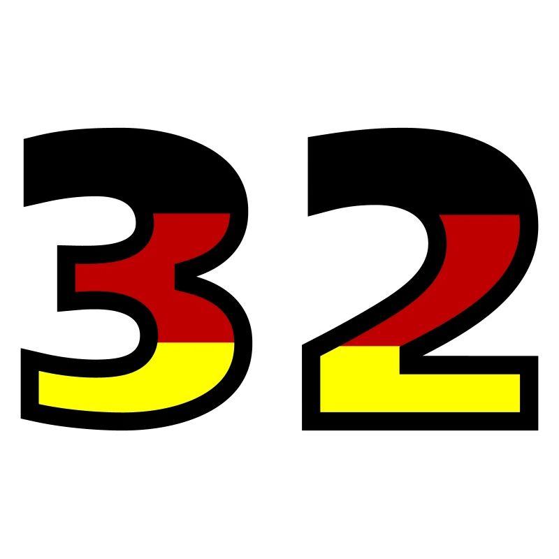 32 Numéro Allemagne Jersey