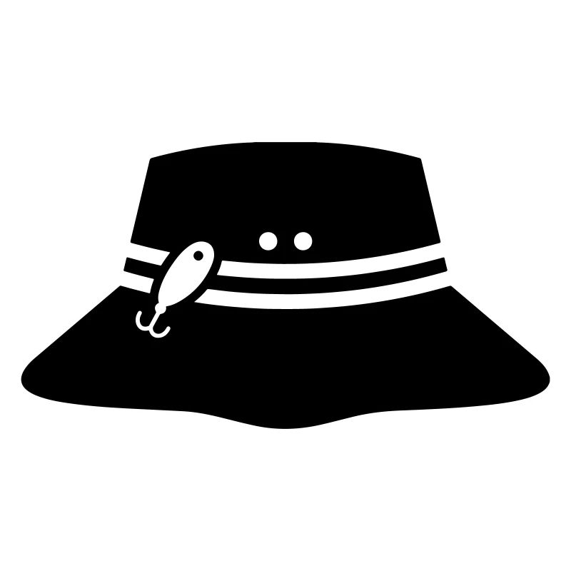 Icône chapeau de pêche Silhouette