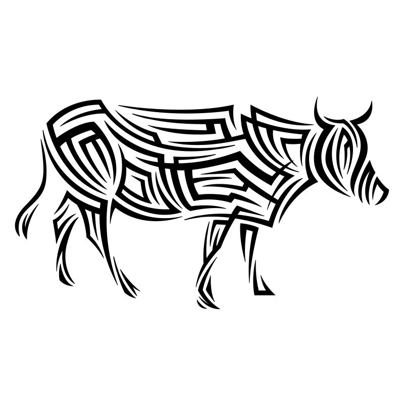 Tatouage tribal de vache