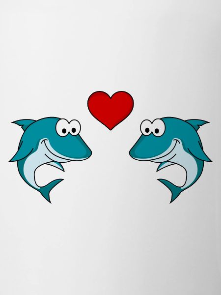 Shark Comic Couple Amour
