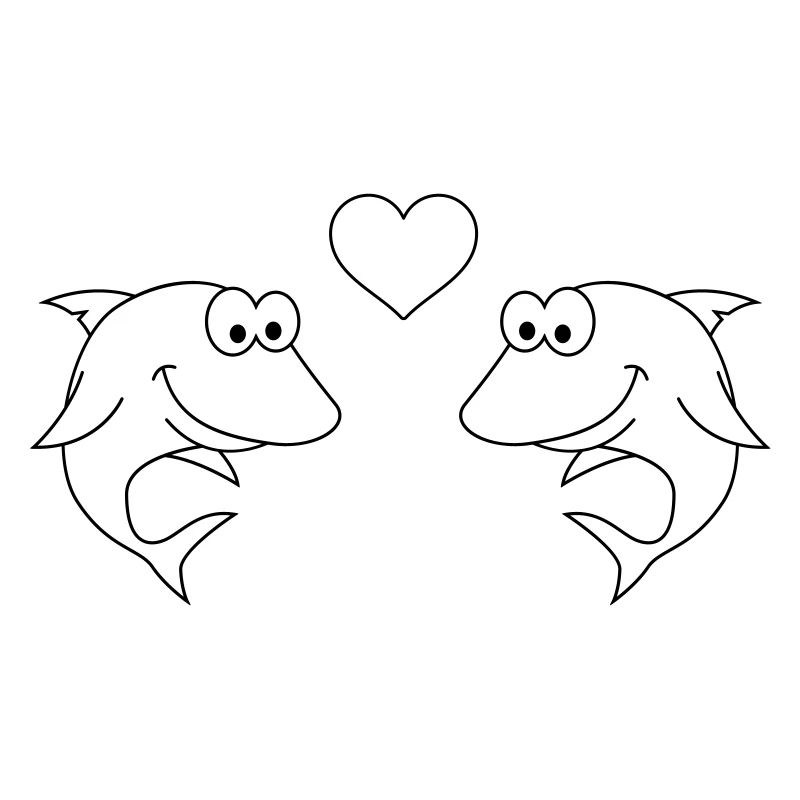 Shark Comic Couple Amour