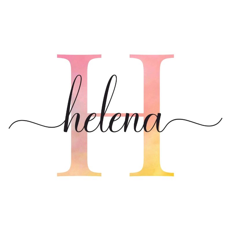 H | Monogramme | Nom | Hélène |Aquarelle