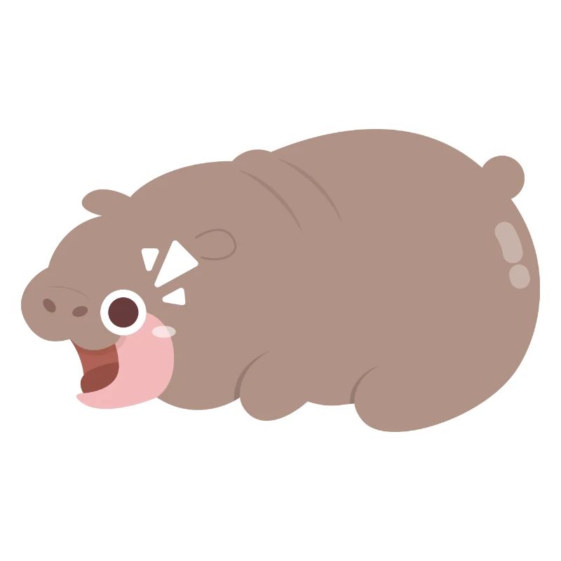 Angry Moo Deng Hippo