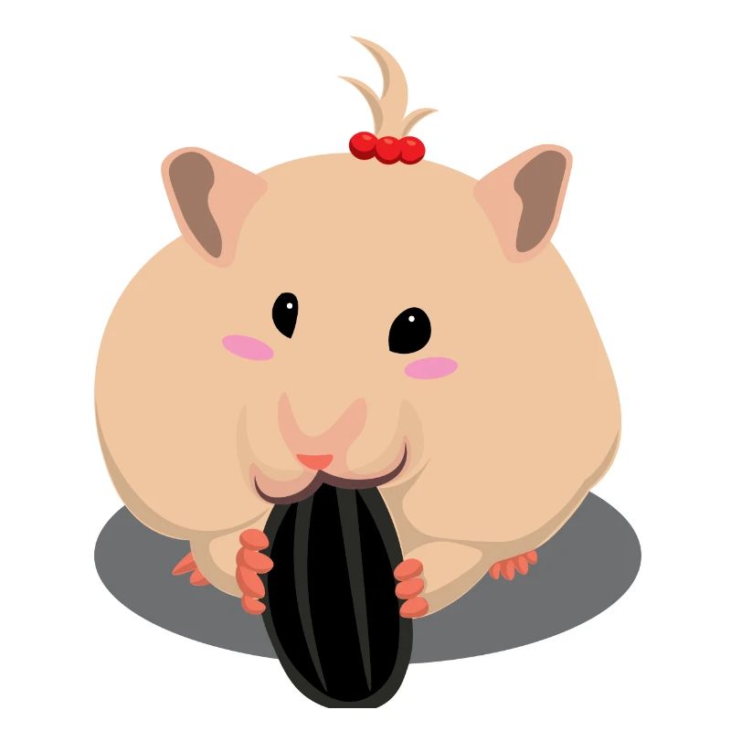 Mignon hamster brun clair manger