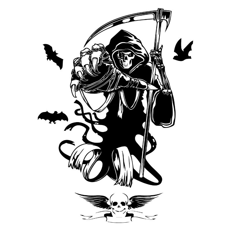 death dead grim reaper cemetery halloween shirt