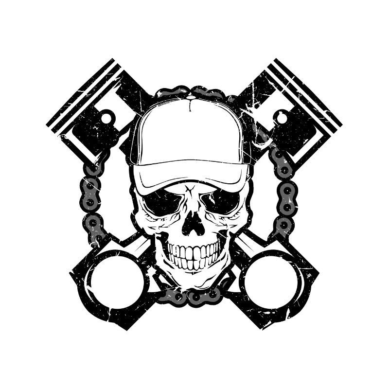 Mechanic skull gift gift idea