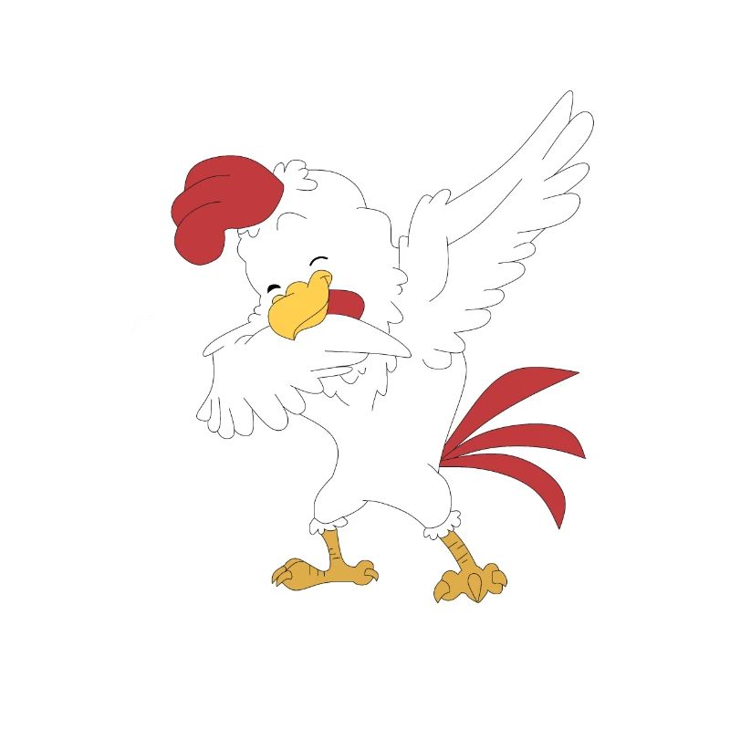 Dabbing chicken farmer farmer