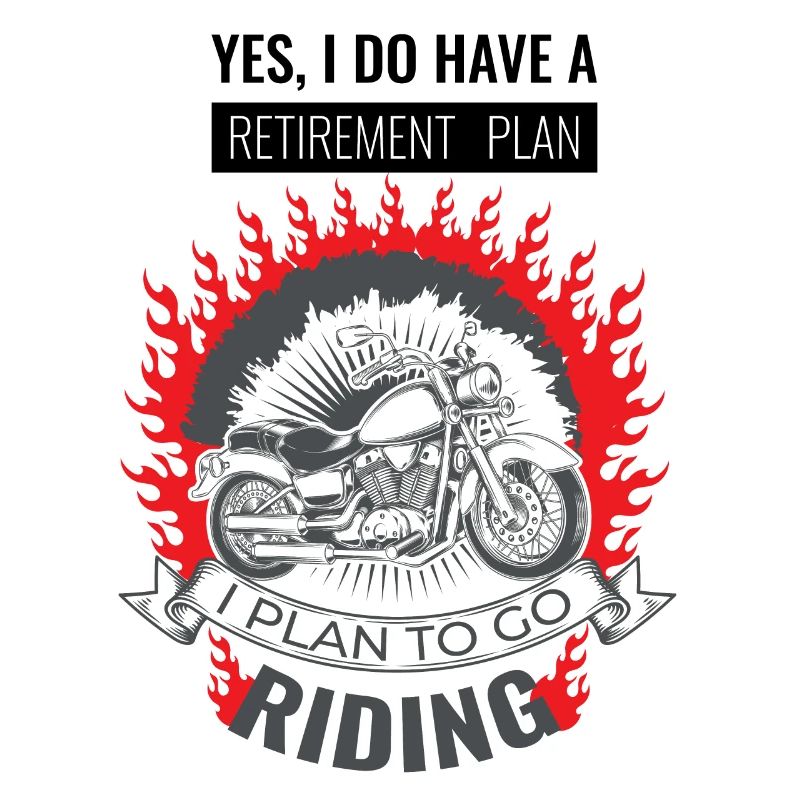 Motorrad Motorradfahrer Rentner Rente Spruch