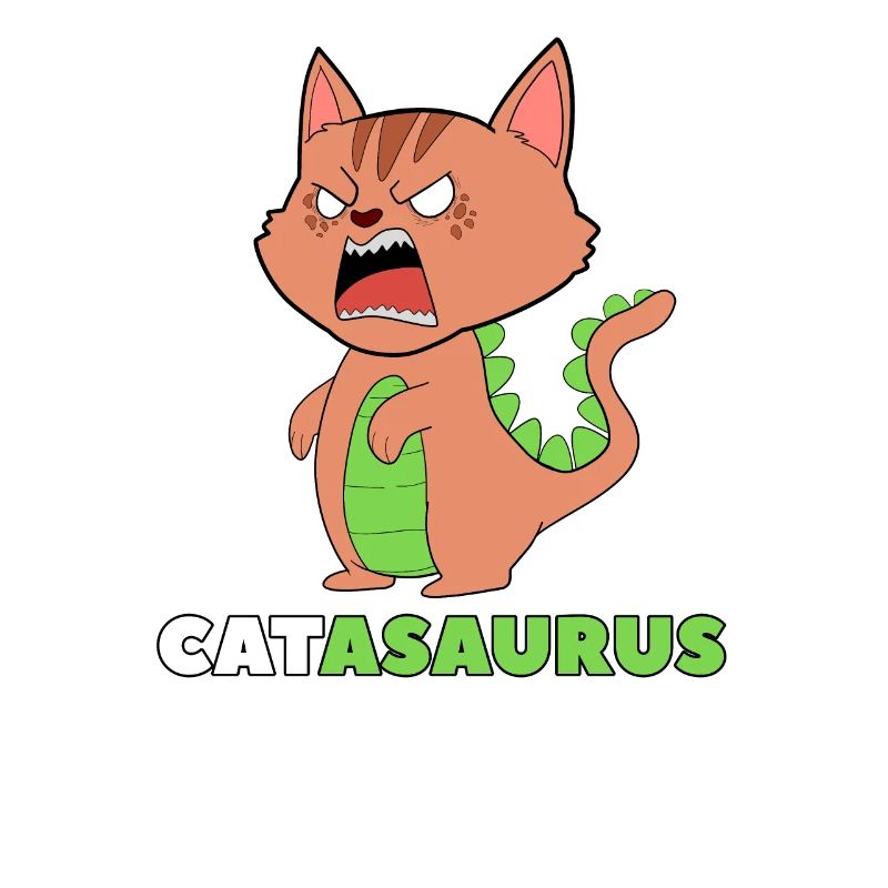 Katze Bengalkatze Catasaurus T-Rex lustig Geschenk