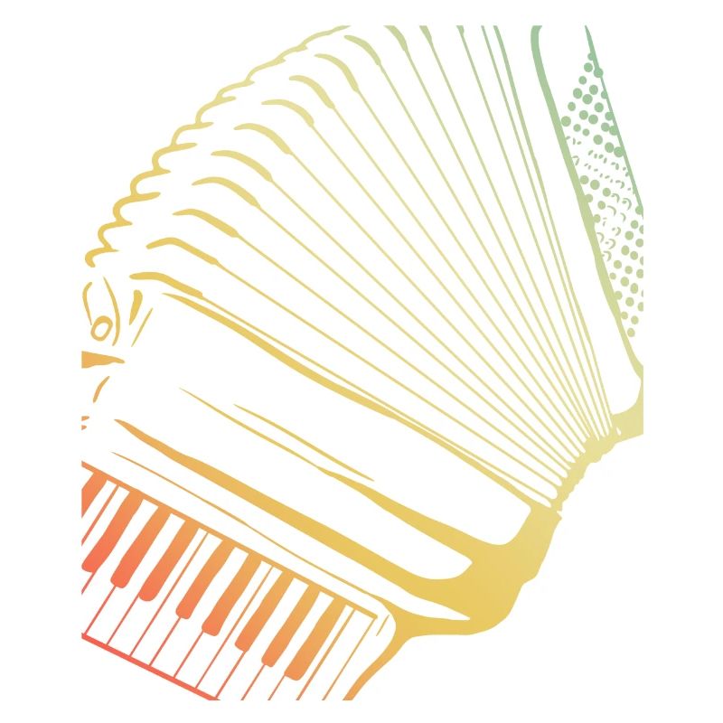 Retro Farben Akkordeon Musiker Geschenkidee