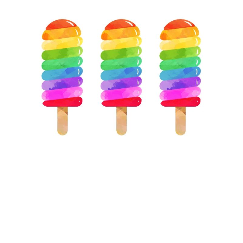 Eis am Stiel mit Regenbogenfarben LGBT Pride