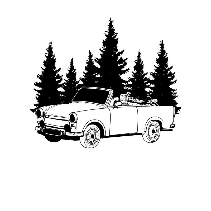 Trabi cabriolet pour les vacances d'été dans l'est