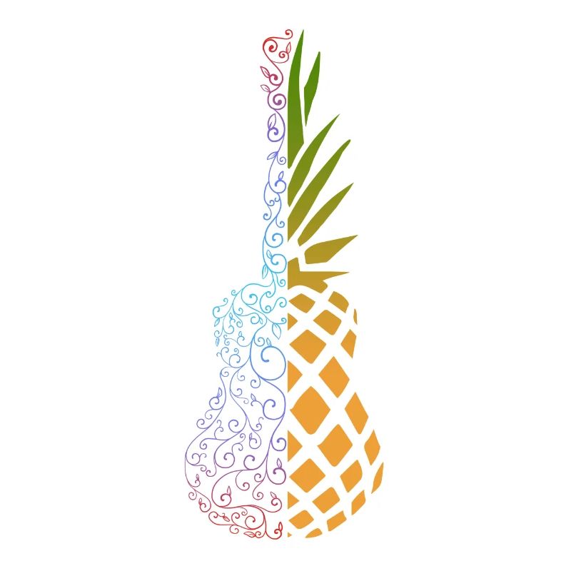 Bunte Ananas Ukulele