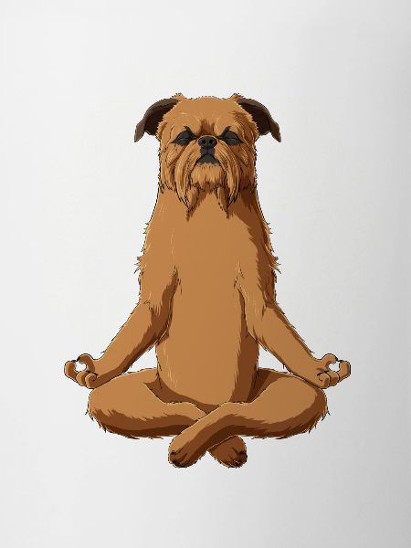Brussels Griffon Dog meditate