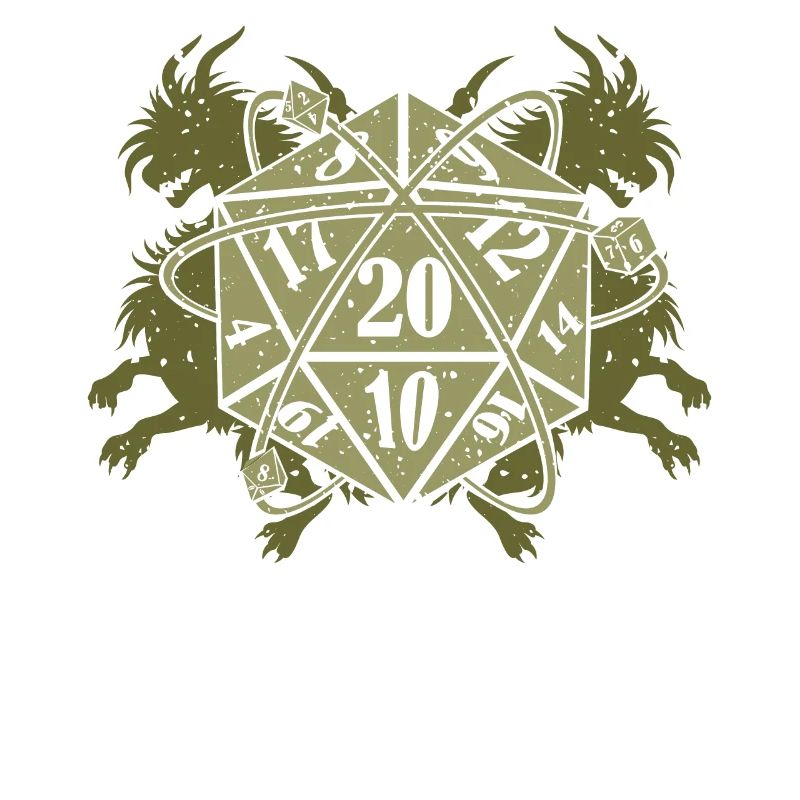 Dessus de table rétro vintage D20 RPG RPG