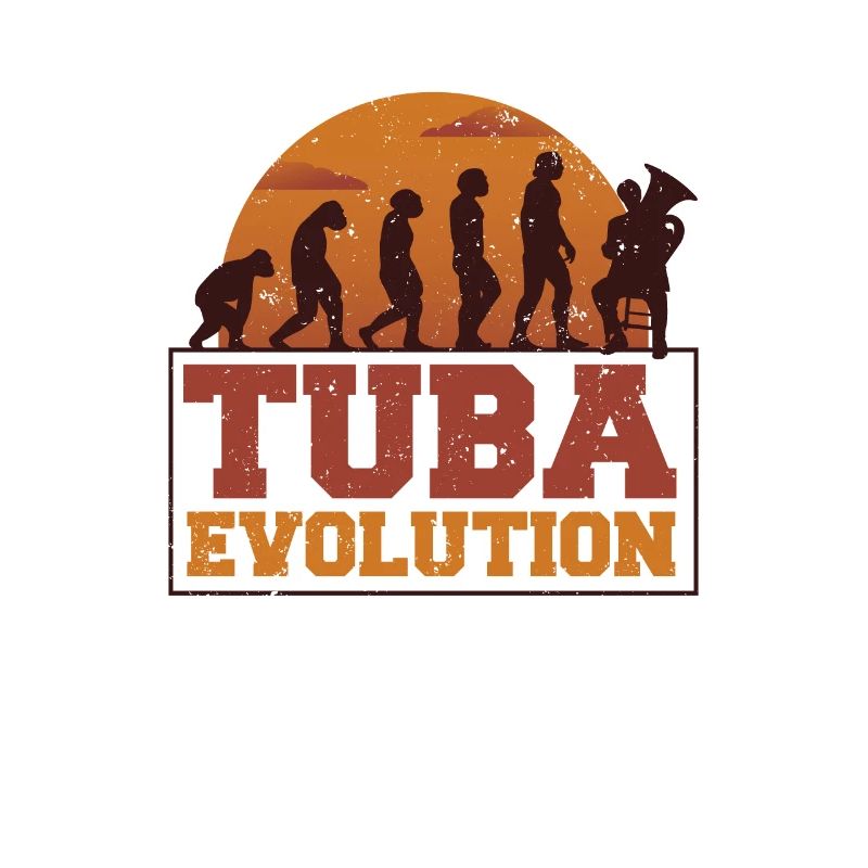 Tuba player gift, tuba evolution, orchestra
