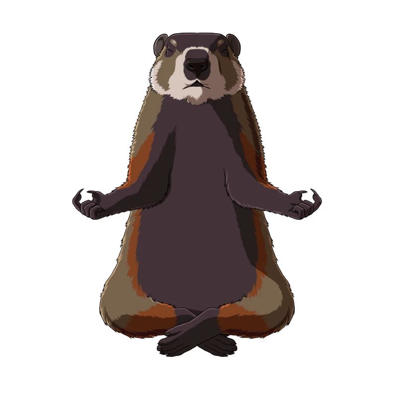 Marmotte méditante