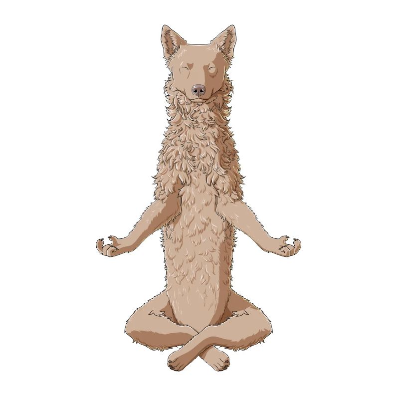 Meditierender Mudi Hund