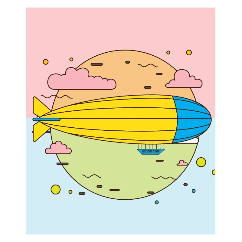 Retro Vintage Zeppelin Mouches