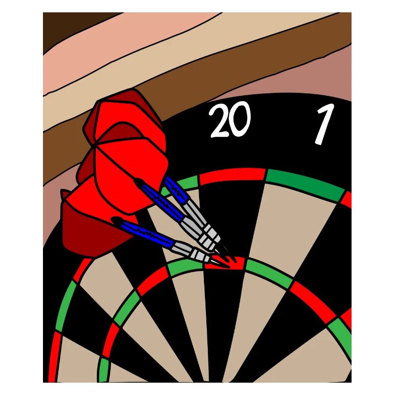 Dartboard Dart player with darts