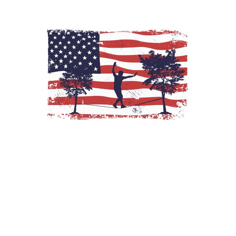 Slackline du drapeau américain