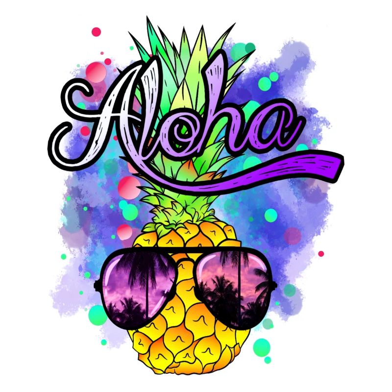 Aloha coole Bunte Ananas
