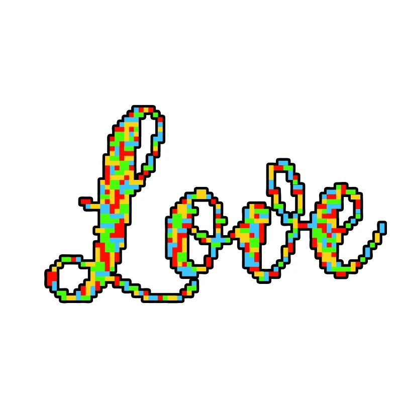 Retro Love in Pixel Design