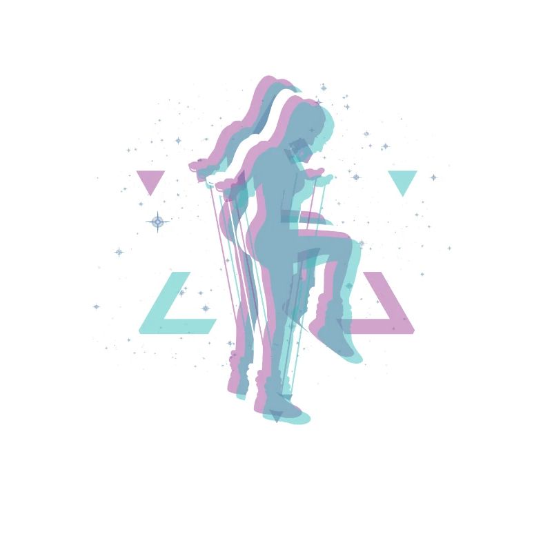 Vaporwave Space Saut à la corde