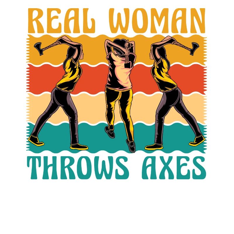 Real Woman throws Axes