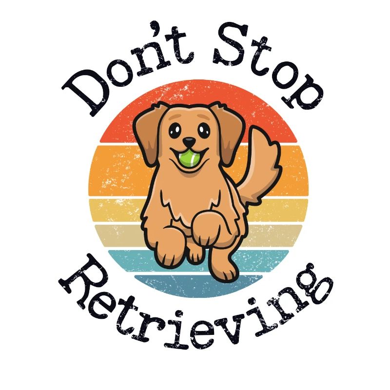 N’arrêtez pas de récupérer un drôle de jeu de mots Golden Retriever