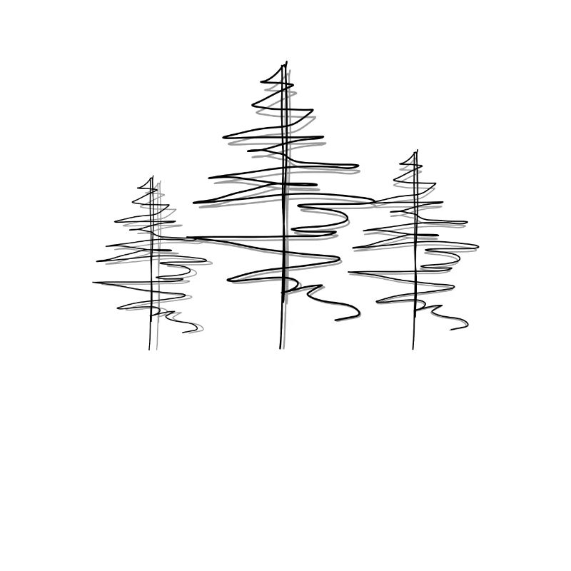 Tree Forest Lineart