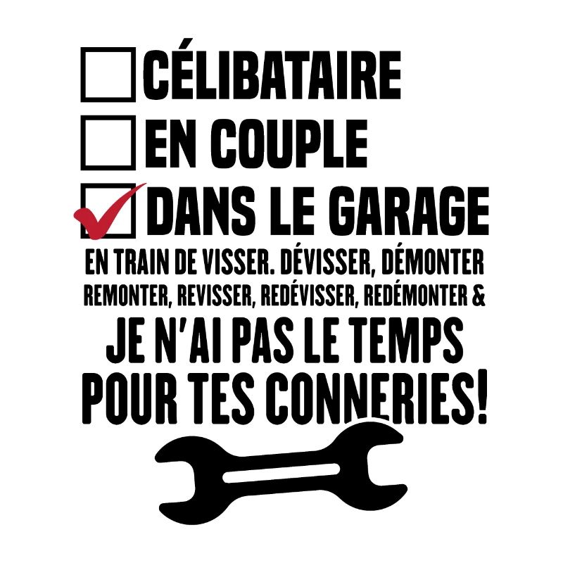 Celibataire en couple dans le garage
