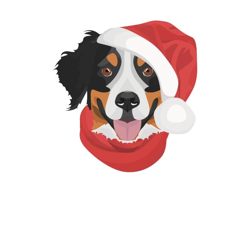 Bernese Mountain Dog Merry Christmas