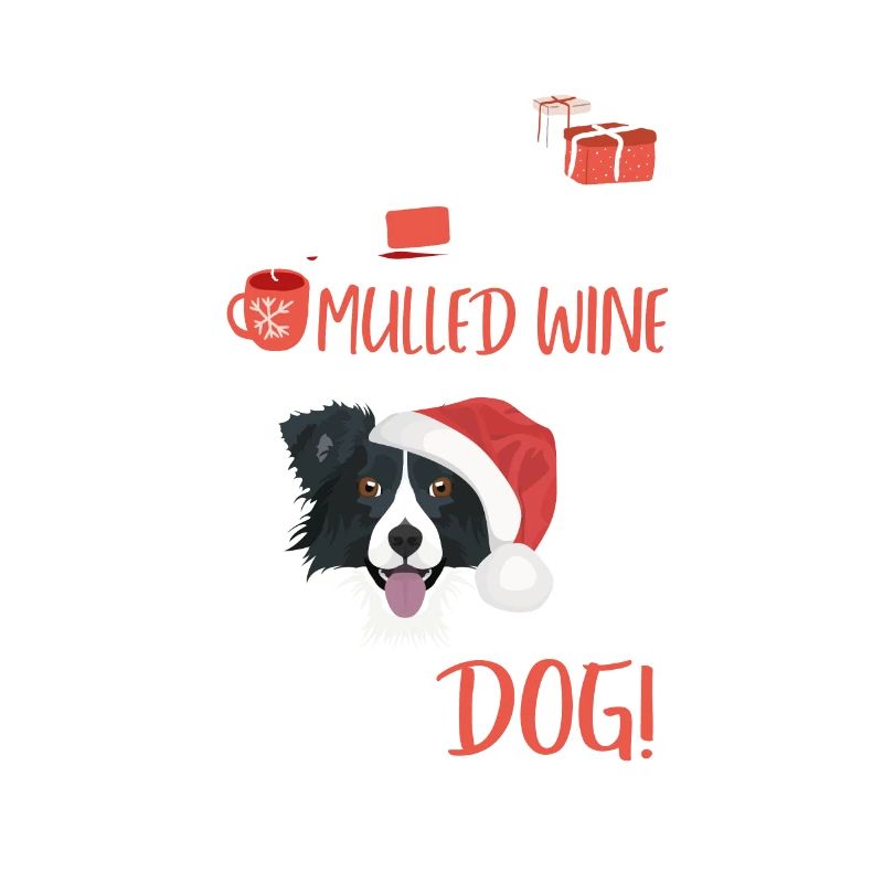 Border Collie vin chaud Noël