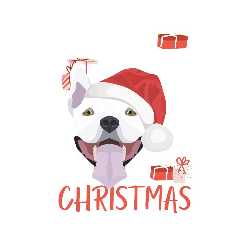 Bull Terrier Joyeux Noël