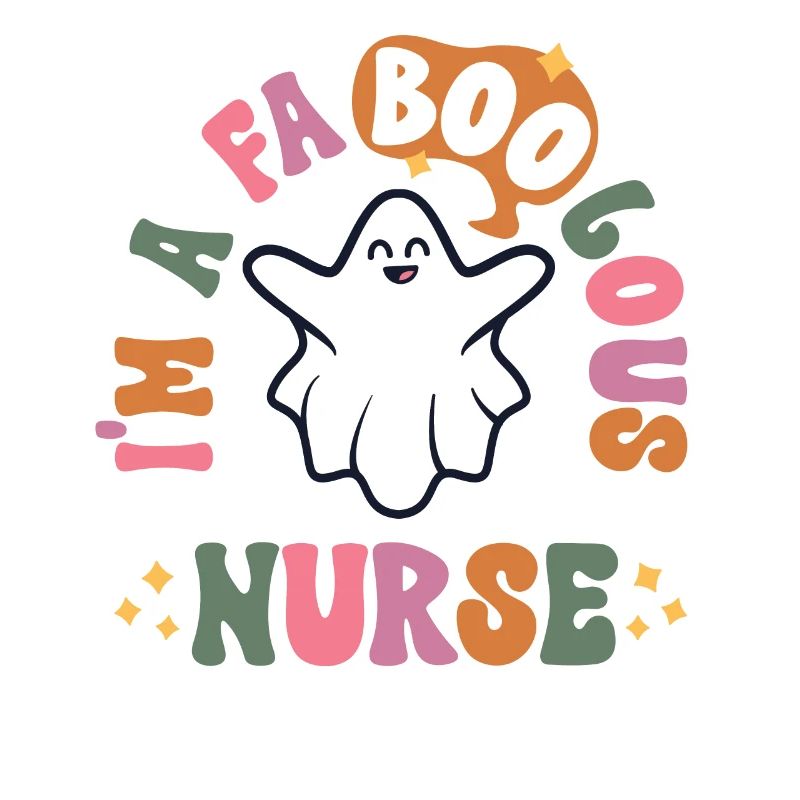 Faboolous Nurse Halloween RN Vintage Retro Ghost