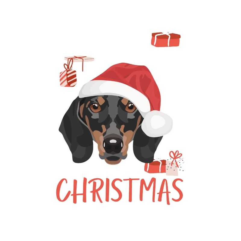 Teckel Joyeux Noël