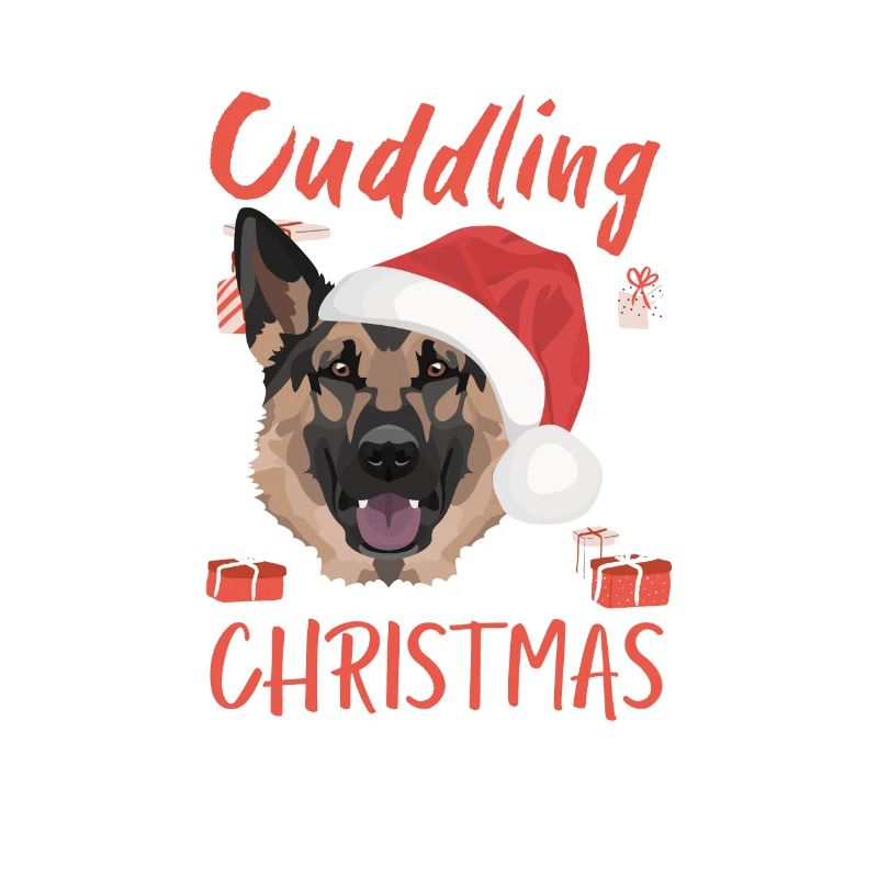 German Shepherd Merry Christmas