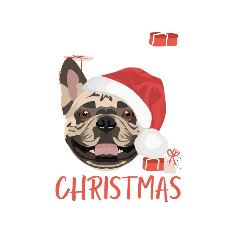 Français Bulldog Joyeux Noël