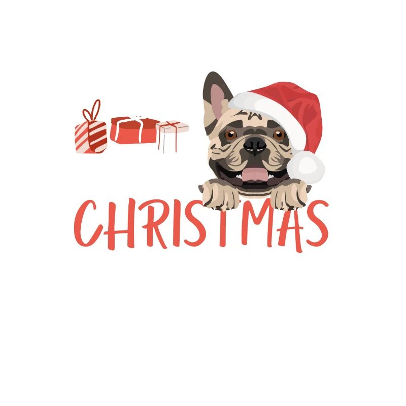 Français Bulldog Joyeux Noël