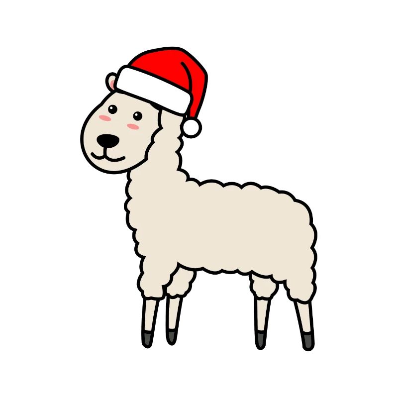Alpaka Comic Weihnachten Xmas