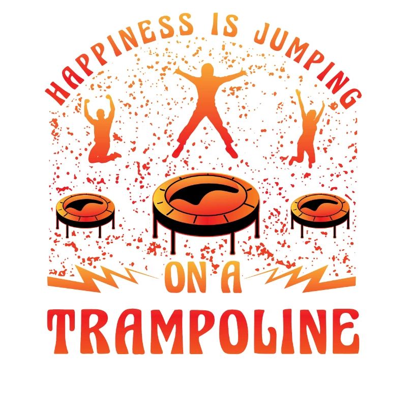 Happiness is jumping on a trampoline